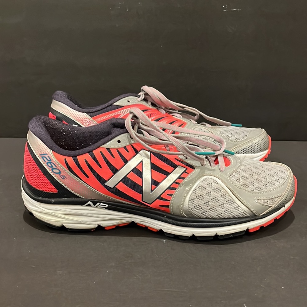 New Balance 1260 V5 Running Sneaker Gray Silver Pink Blue Women’s Sz 10